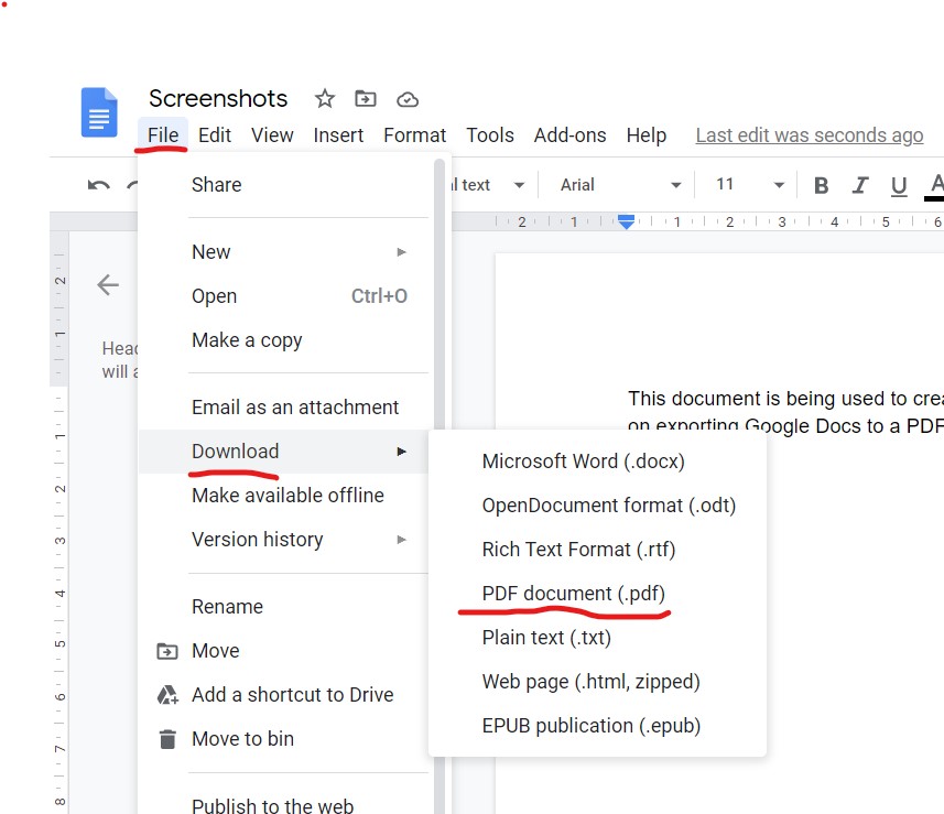 Is It Possible To Export Google Docs To PDF 