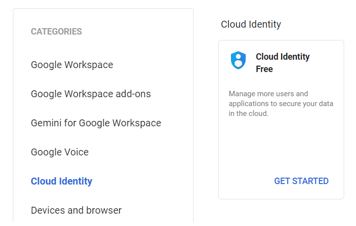 Get started with Cloud Identity Free