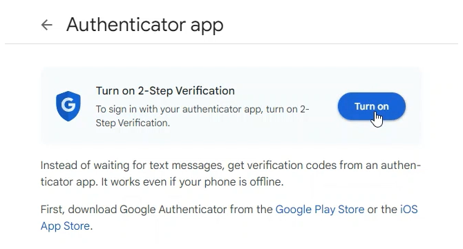 Turn on verification button 1